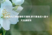 宗申动力三季度增收不增利 多只基金进入前十大流通股东