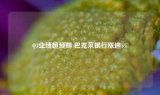 Q3业绩超预期 巴克莱银行涨逾5%