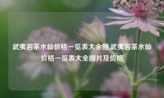 武夷岩茶水仙价格一览表大全图,武夷岩茶水仙价格一览表大全图片及价格