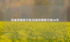 安溪铁观音介绍,安溪铁观音介绍100字