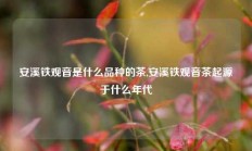 安溪铁观音是什么品种的茶,安溪铁观音茶起源于什么年代