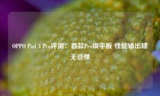 OPPO Pad 3 Pro评测：首款Pro级平板 性能输出肆无忌惮