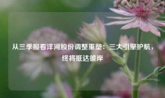 从三季报看洋河股份调整重塑：三大引擎护航，终将抵达彼岸