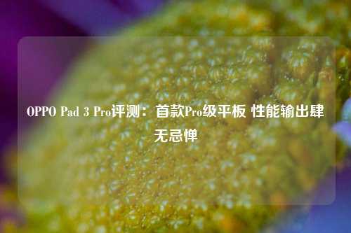 OPPO Pad 3 Pro评测：首款Pro级平板 性能输出肆无忌惮