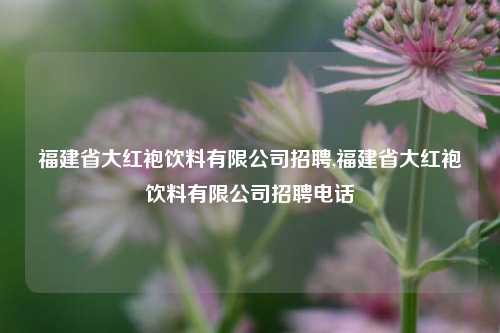 福建省大红袍饮料有限公司招聘,福建省大红袍饮料有限公司招聘电话