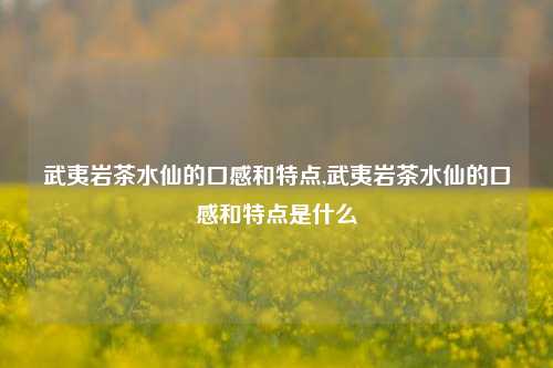 武夷岩茶水仙的口感和特点,武夷岩茶水仙的口感和特点是什么