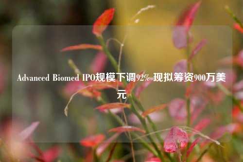 Advanced Biomed IPO规模下调92% 现拟筹资900万美元