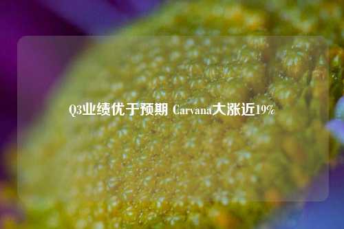 Q3业绩优于预期 Carvana大涨近19%