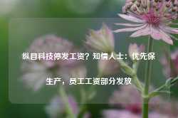 纵目科技停发工资？知情人士：优先保生产，员工工资部分发放