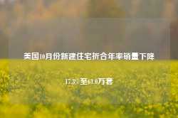 美国10月份新建住宅折合年率销量下降17.3%至61.0万套