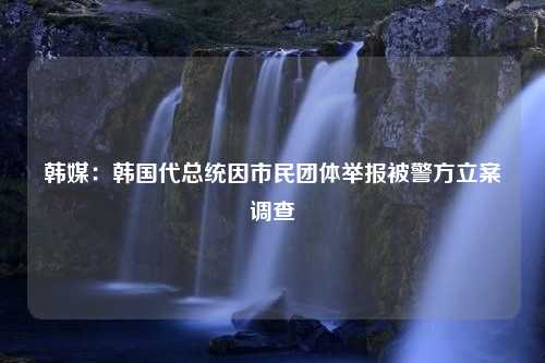 韩媒：韩国代总统因市民团体举报被警方立案调查