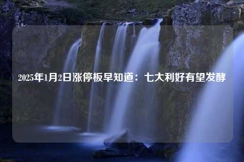 2025年1月2日涨停板早知道：七大利好有望发酵