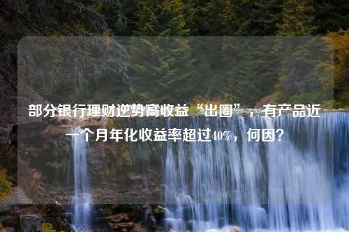 部分银行理财逆势高收益“出圈”，有产品近一个月年化收益率超过40%，何因？