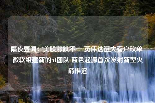 隔夜要闻：美股涨跌不一 英伟达遭大客户砍单 微软组建新的AI团队 蓝色起源首次发射新型火箭推迟