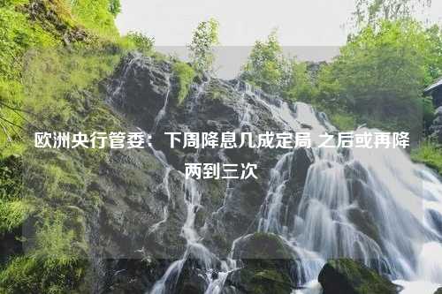 欧洲央行管委：下周降息几成定局 之后或再降两到三次