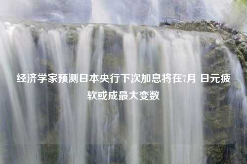 经济学家预测日本央行下次加息将在7月 日元疲软或成最大变数