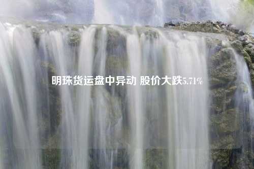 明珠货运盘中异动 股价大跌5.71%