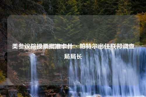 美参议院投票批准卡什·帕特尔出任联邦调查局局长