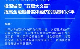 中国大地保险李晓民：做深做实“五篇大文章” 提高金融服务实体经济的质量和水平