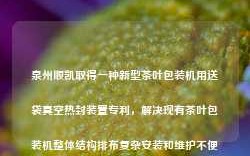 泉州顺凯取得一种新型茶叶包装机用送袋真空热封装置专利，解决现有茶叶包装机整体结构排布复杂安装和维护不便的问题华谊老总证实苗苗4年生3娃，郑恺当爸害羞到红耳朵，造娃神速