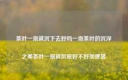 茶叶一泡就沉下去好吗一泡茶叶的沉浮之美茶叶一泡就沉底好不好加速器