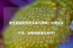 碧生源减肥茶的失落与滑坡：业绩连年欠佳，战略调整路在何方？-第1张图片-福建名茶