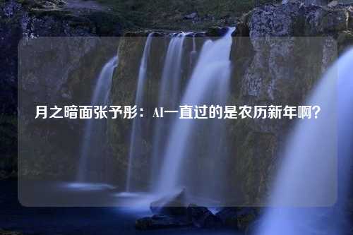 月之暗面张予彤：AI一直过的是农历新年啊？