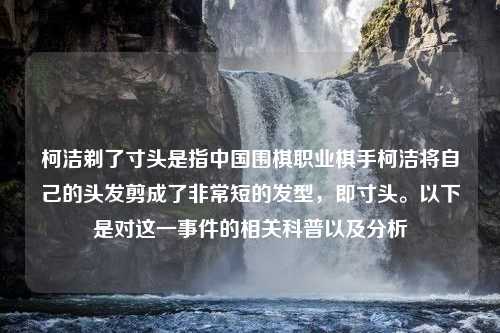 柯洁剃了寸头是指中国围棋职业棋手柯洁将自己的头发剪成了非常短的发型，即寸头。以下是对这一事件的相关科普以及分析